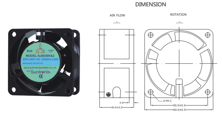 dot雷竞技官方SJ6030HA2-AC轴流电机